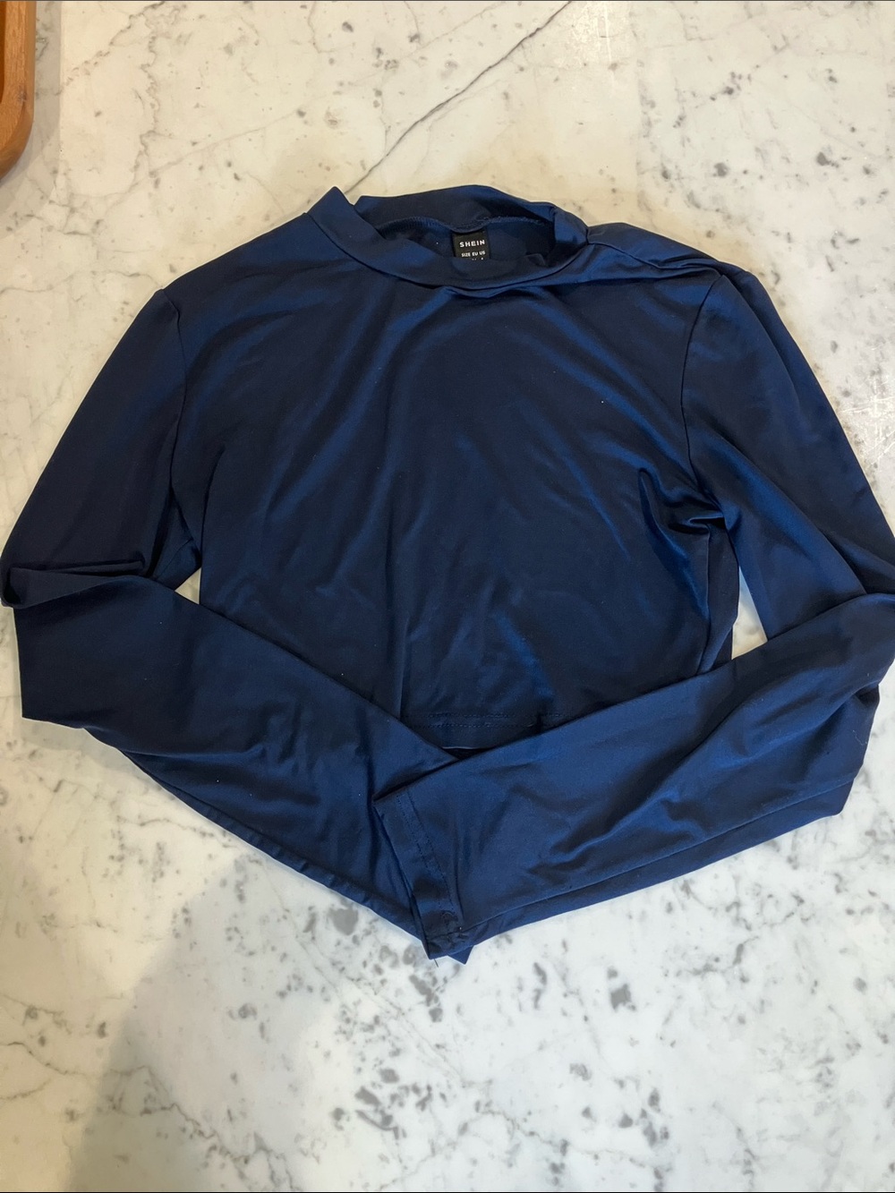 SHEIN Navy Blue Women’s Long Sleeve Crewneck Tee